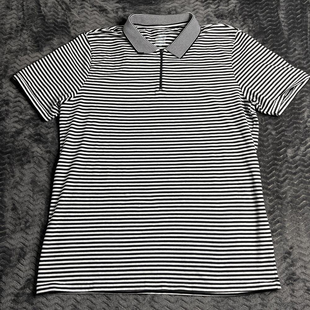 Open edit Striped Short Sleeve Polo Men Size L